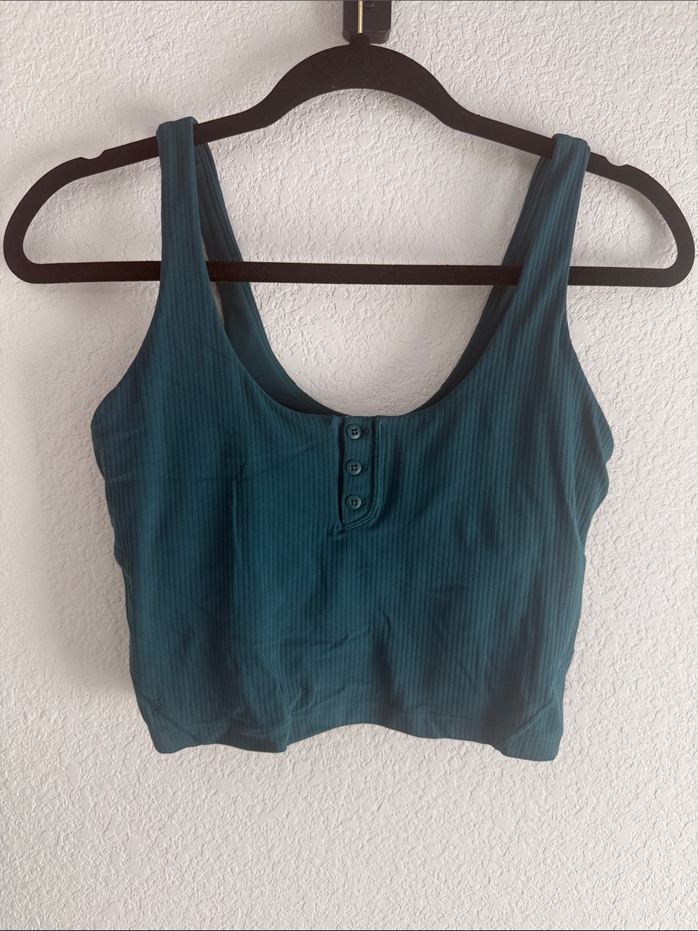 lululemon athletica Teal Ribbed Crop Tank- 6